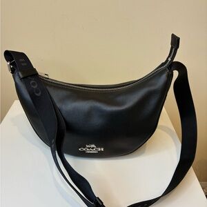 Coach Pace Black Leather Shoulder Bag